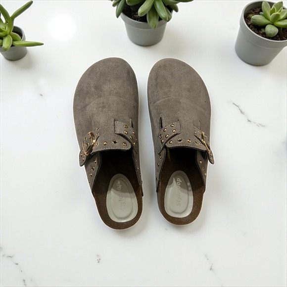 Styleloop Womens Mules Clogs Slip On Studded Buckle Detail Comfort Casual Sz 11 - Picture 6 of 6